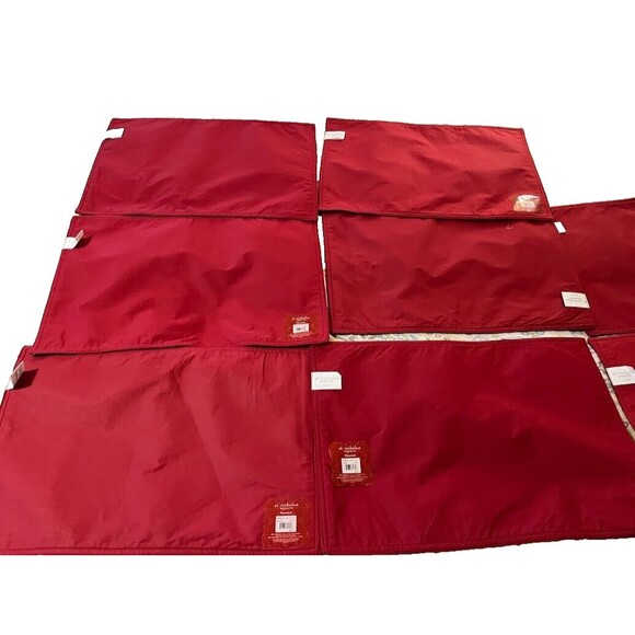 NWT St. Nicholas Square Placemats Set 8 Cottagecore Cardinal Tapestry 13x19 - Picture 3 of 4